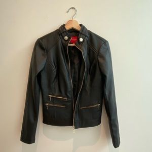 Guess faux-leather jacket size Small, gold hardware